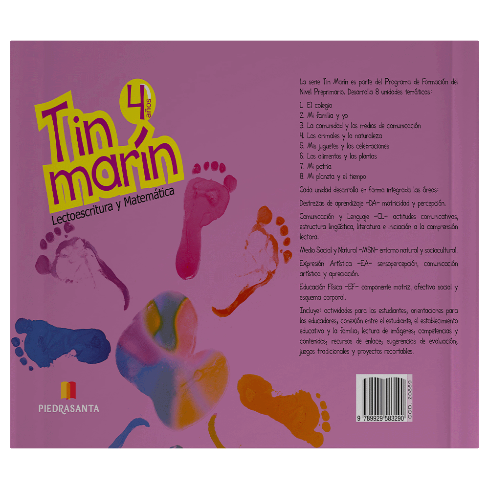 TIN MARIN 4 AÑOS LECTOESCRITURA Y MATEMATICA