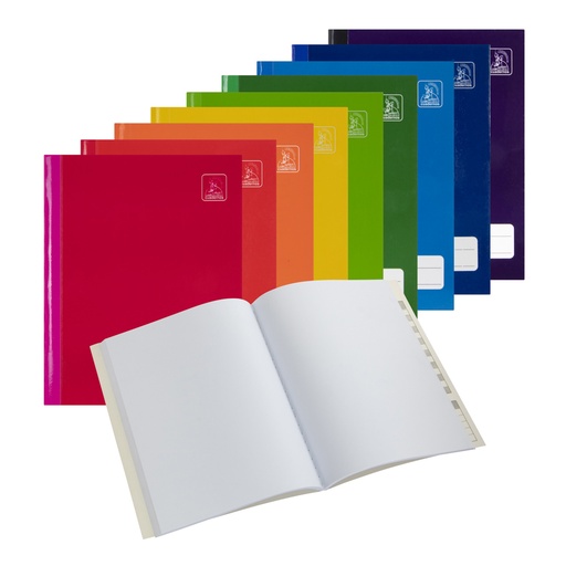 [13682-LISO] CUADERNO COSIDO 100 HOJAS RAYADO SURTIDO (BLANCO) | CONQUISTADOR