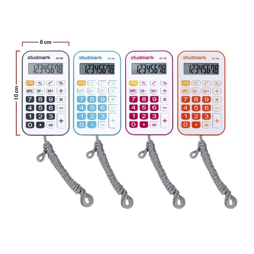 [3168] CALCULADORA BOLSILLO CON CORDEL 8 DIGITOS ST-HC-109 BOLSILLO | STUDMARK