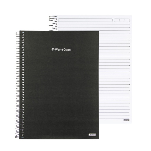 [19082] CUADERNO ESPIRAL LINEA TAPA DURA 160 HOJAS SD10162/10168 (WORLD CLASS) | VIVO