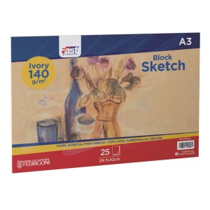 BLOCK SKETCH 25HOJAS 140 GR A3 IVORY (29.79X42CMS)