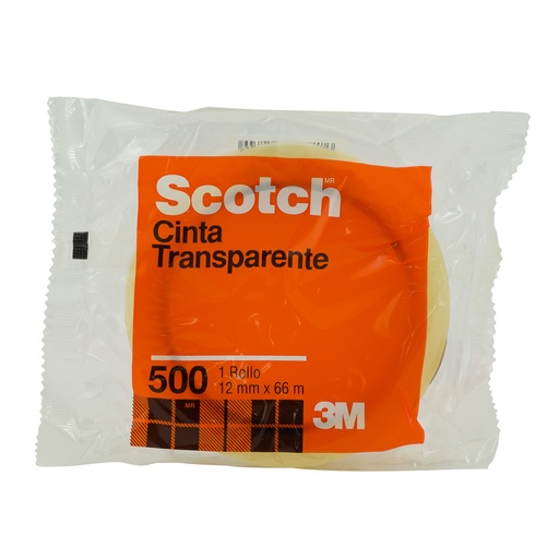 [11168] CINTA ADHESIVA 500 12MMX66M TRANSPARENTE | SCOTCH 3M