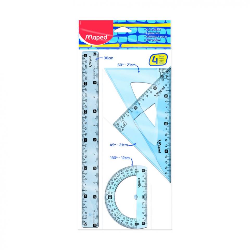 ESTUCHE GEOMETRICO GRANDE 899249 REGLA 30CMS