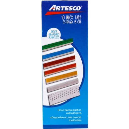 [07601012] INDEX TAB STANDARD 15CM TRANSPARENTE 13014100 | ARTESCO