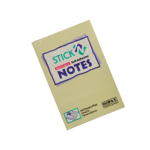 [05685] NOTAS ADHESIVAS 2X3 AMARILLO 21006 | STICK'N