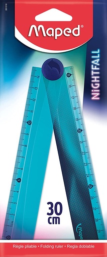 [20611033] REGLA LINEAL PLEGABLE NIGHTFALL 15/30CMS AZUL-CELESTE 281018 | MAPED