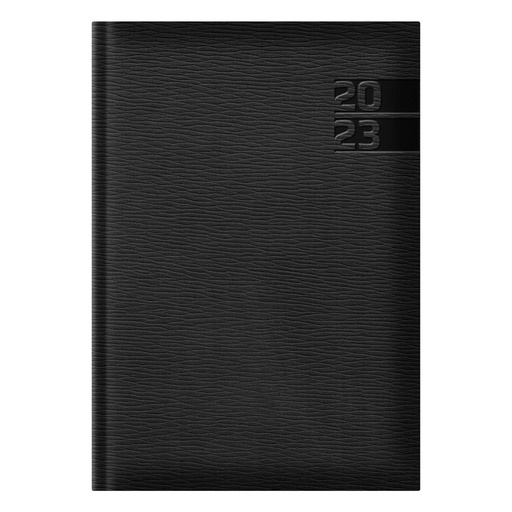 [18319-1] AGENDA DIARIA RIVOLI 2023 CANTO PLATEADO (NEGRO) | FAST