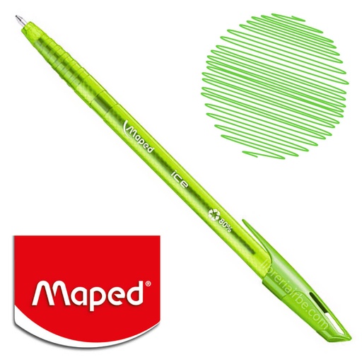 BOLIGRAFO TRIANGULAR BALL PEN ICE ESSENTIALS 1.00MM (NEGRO) | MAPED