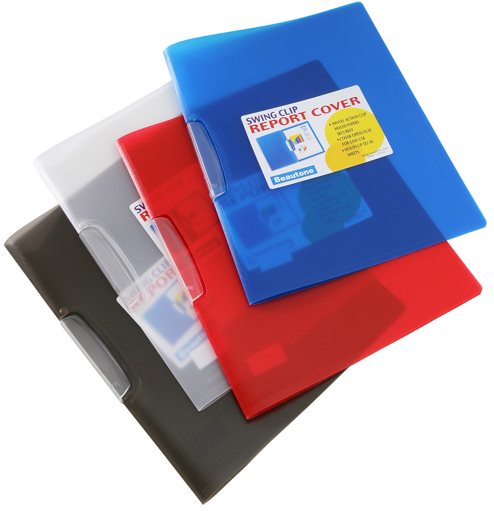 FOLDER PLASTICO TRANSPARENTE CON CLIP