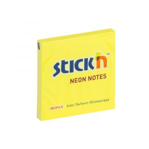 [06900-AMARILLO] NOTAS ADHESIVAS 3X3 NEON (AMARILLO) | STICK'N